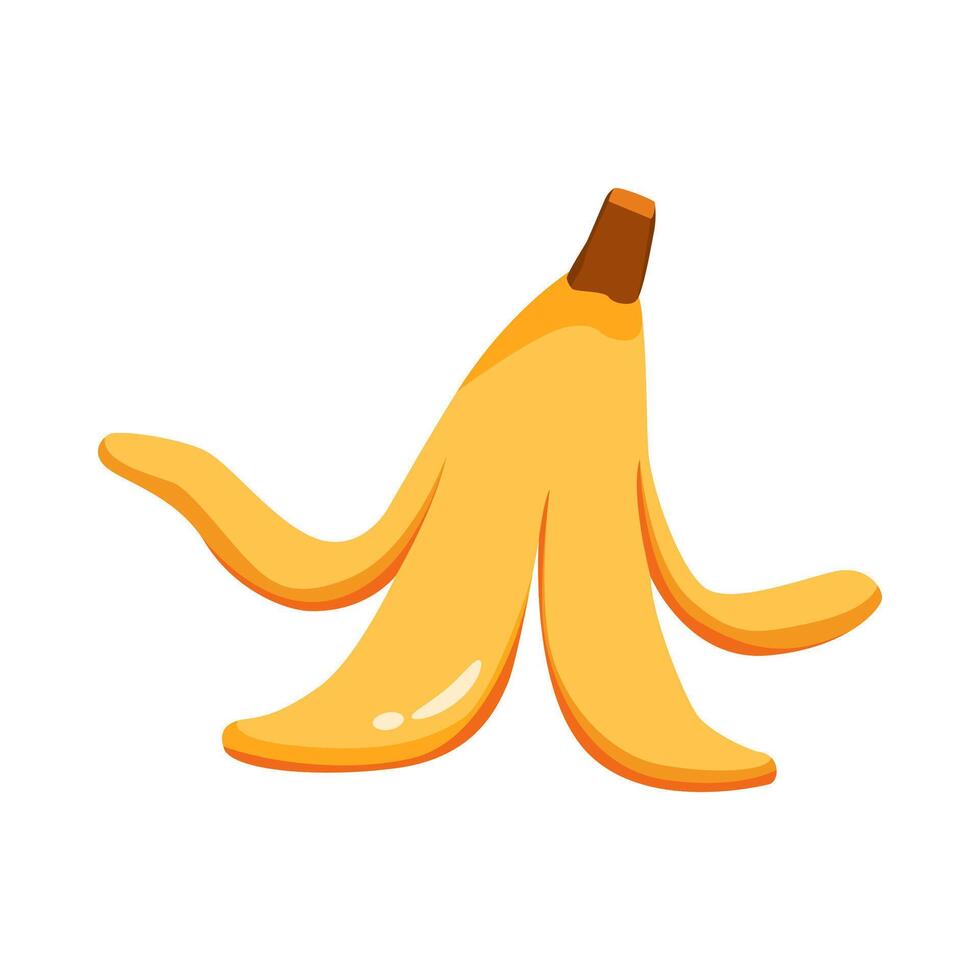 Check our 3d style icon showing banana peel vector