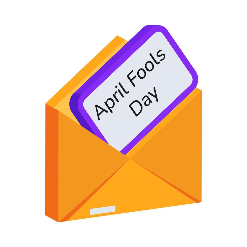 Check this premium 3d icon of april fool message prank vector