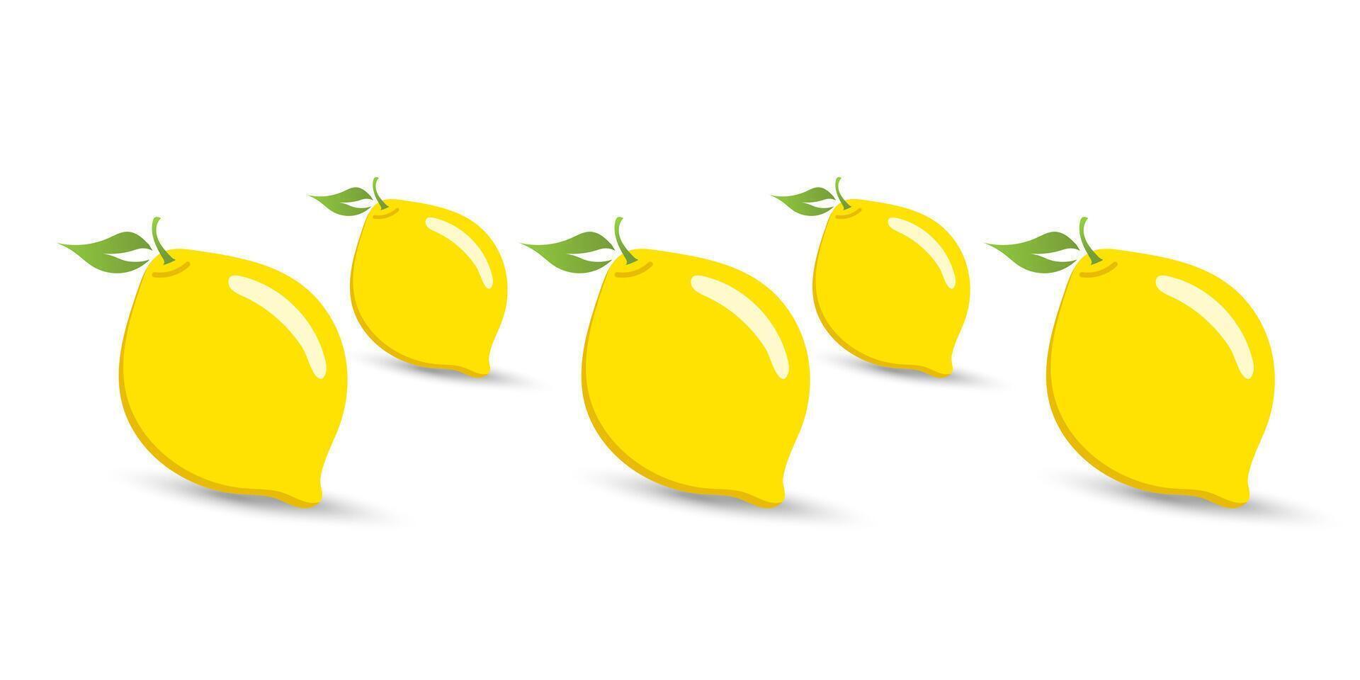 Group of fresh, bright yellow lemons are paired with a neatly sliced half, showcasing its juicy, citrusy interior. and a Yellow lemon vector