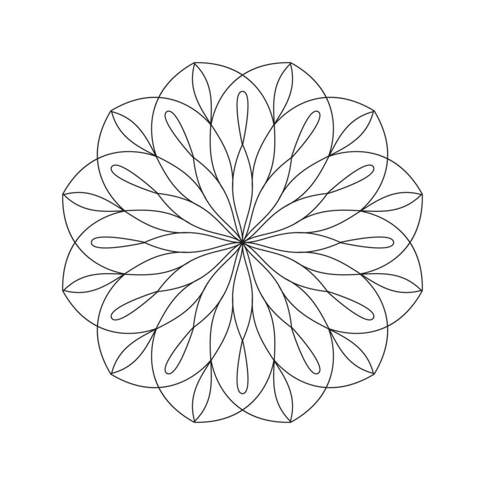 Simple ornament floral mandala design vector