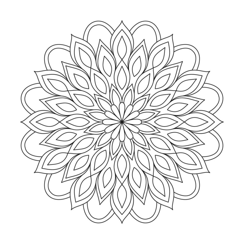 Hand drawn pattern Mandala template for page decoration vector