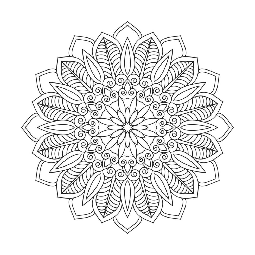 Hand drawing zentangle mandala element design vector