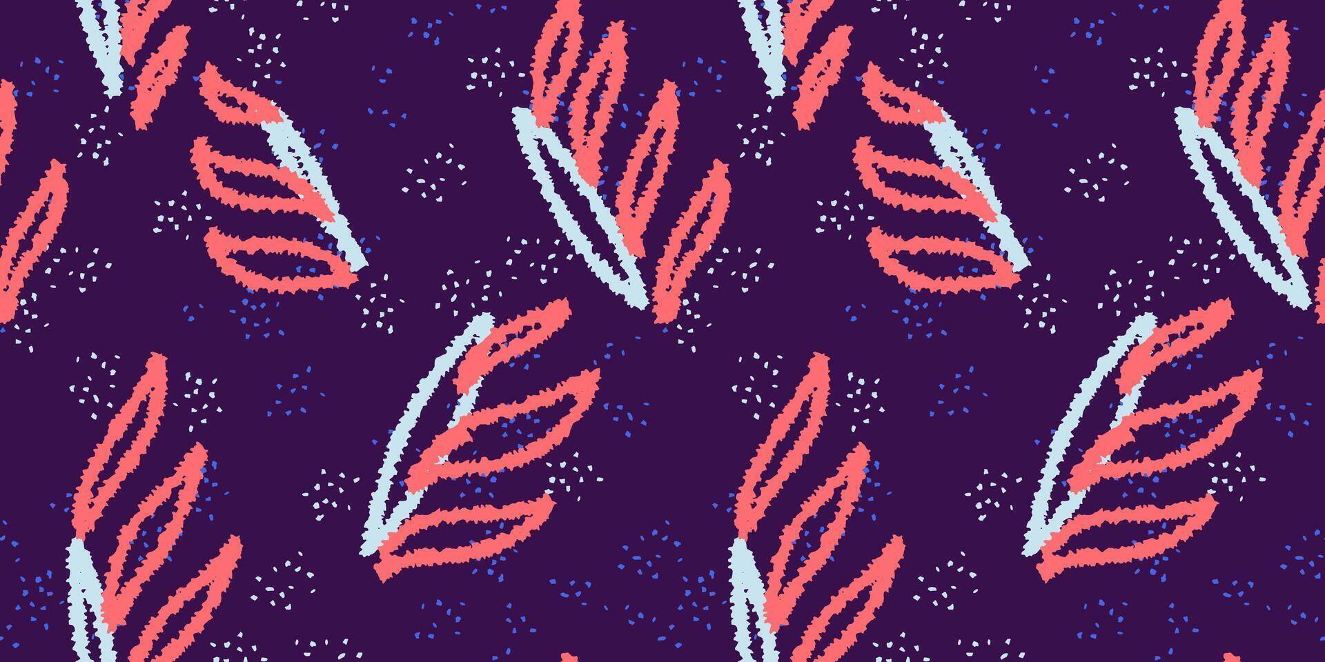Unique abstract organic shapes seamless pattern. Hand drawn sketch creative forms printing. colorful background. Contemporary minimalist ornament. vector