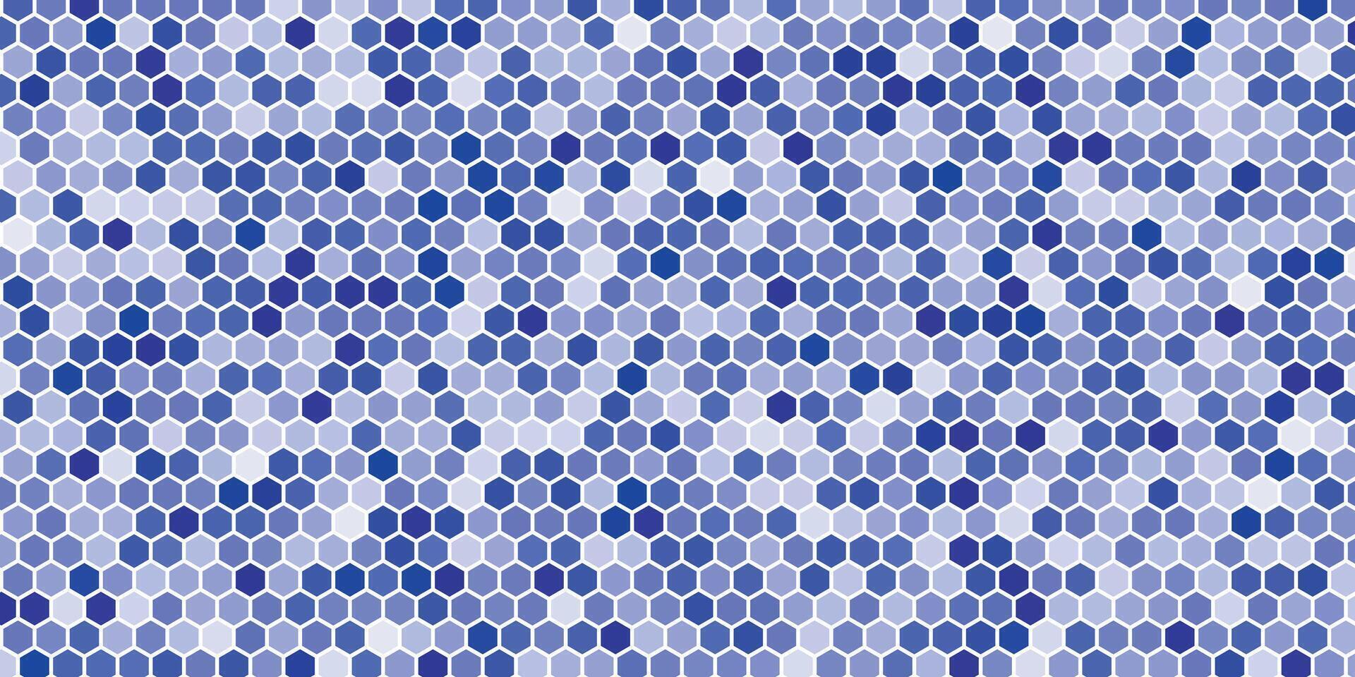 Futuristic Hexagonal Grid Blue and White Gradient Honeycomb Pattern Modern Technology Background Digital Network Texture 4K Abstract Design vector
