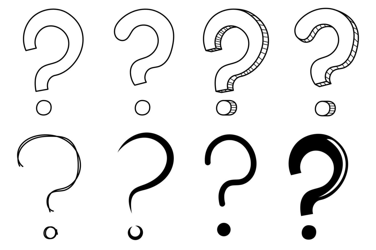 Question mark clipart vector