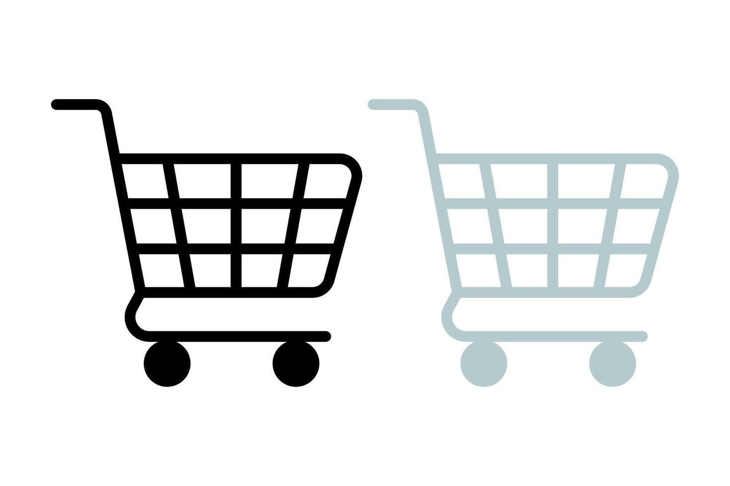 Shopping Cart Black And Grey vector