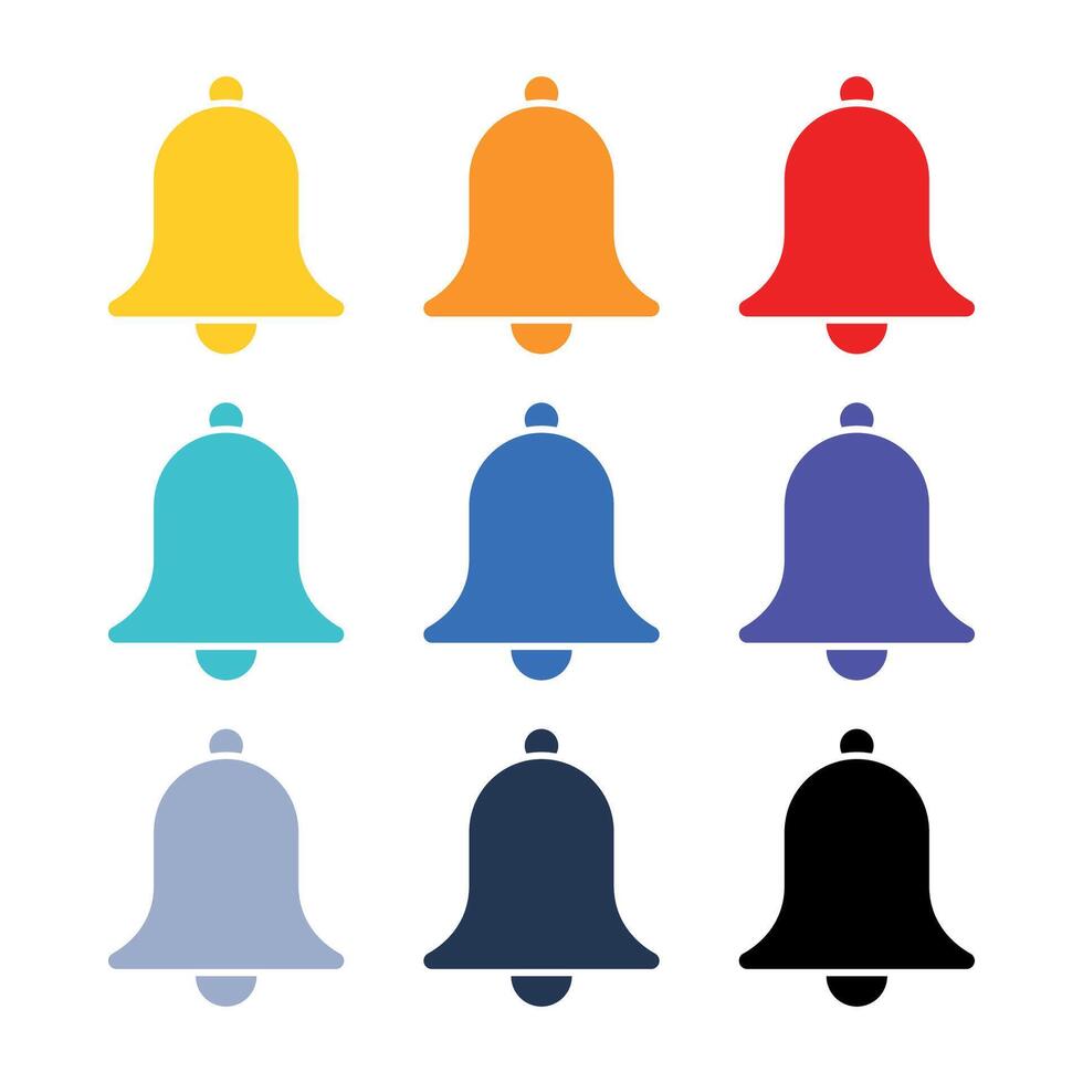 Basic Notification Multiple Colours Set vector