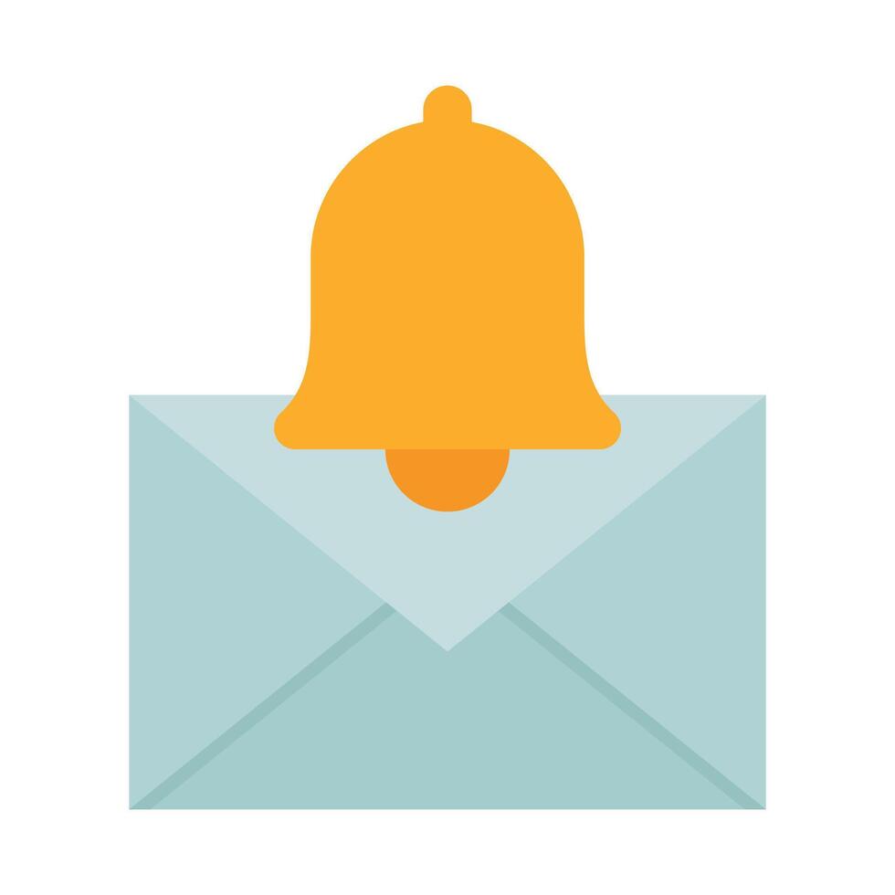 Notification Bell With Email vector