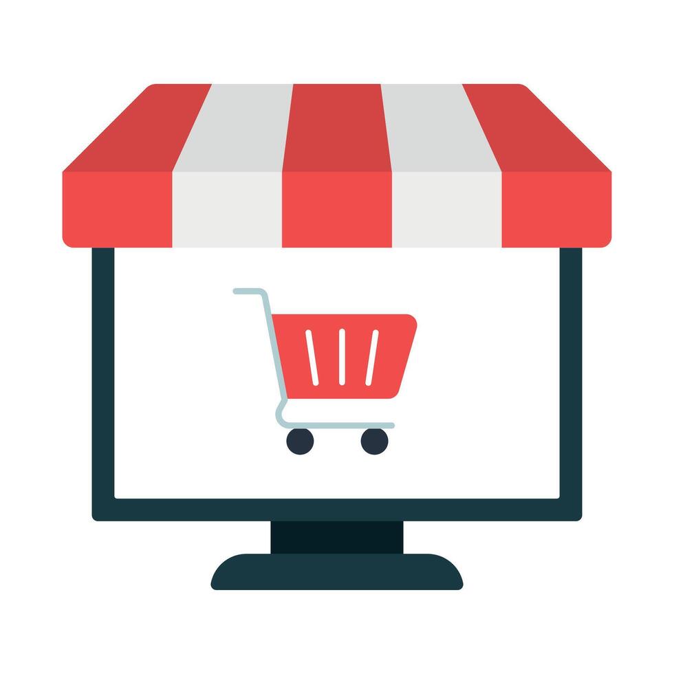 Ecommerce Computer Shop vector