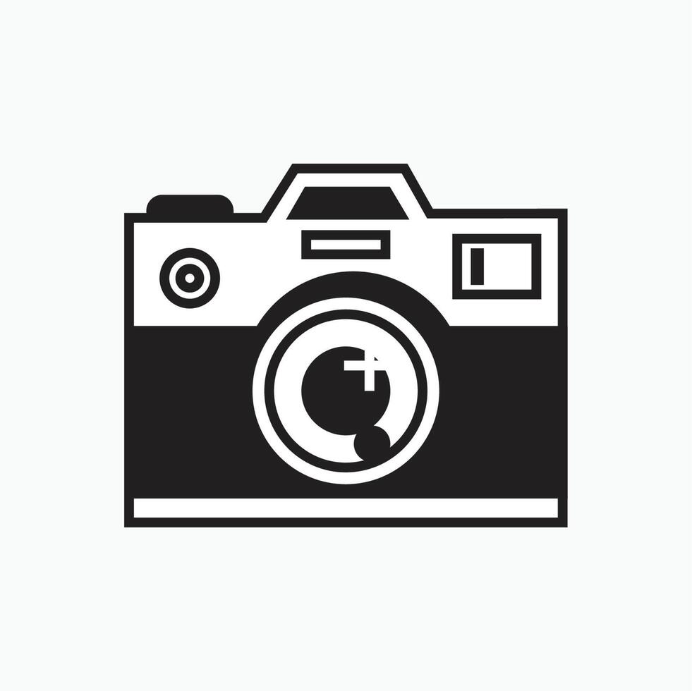 digital camera icon or logo isolated sign symbol - Collection of high quality black style icons - flat silhouette style vector