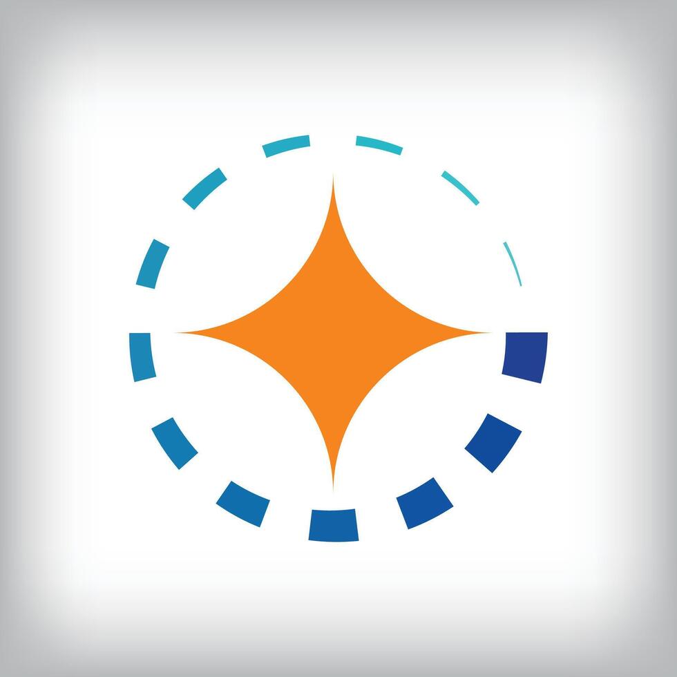 Different star loading logo design. Simple decisive status logo template. vector
