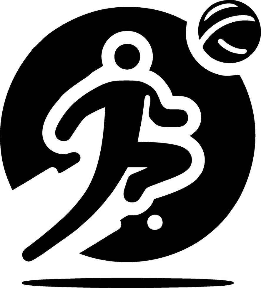 Dynamic Illustration of a Person in Motion with a Ball vector