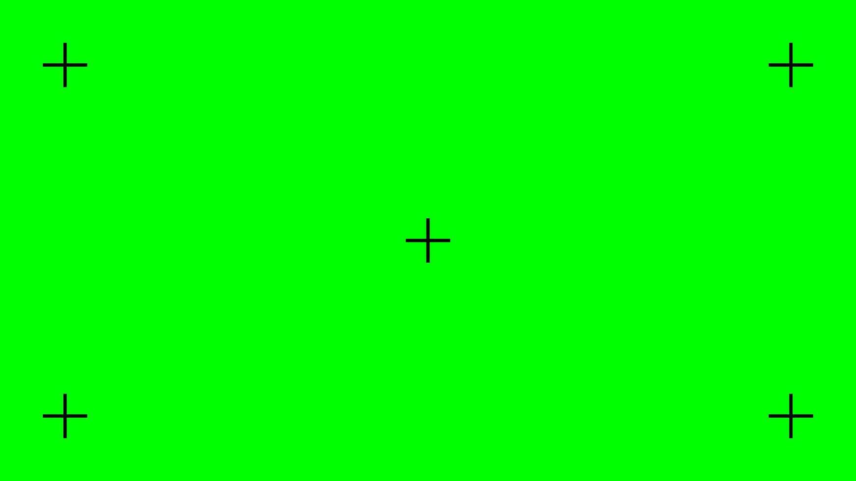 Green screen background with cross marks for tracking. Chromakey technique. technology to add visual effects or VFX during movie post-production stage. flat illustration vector
