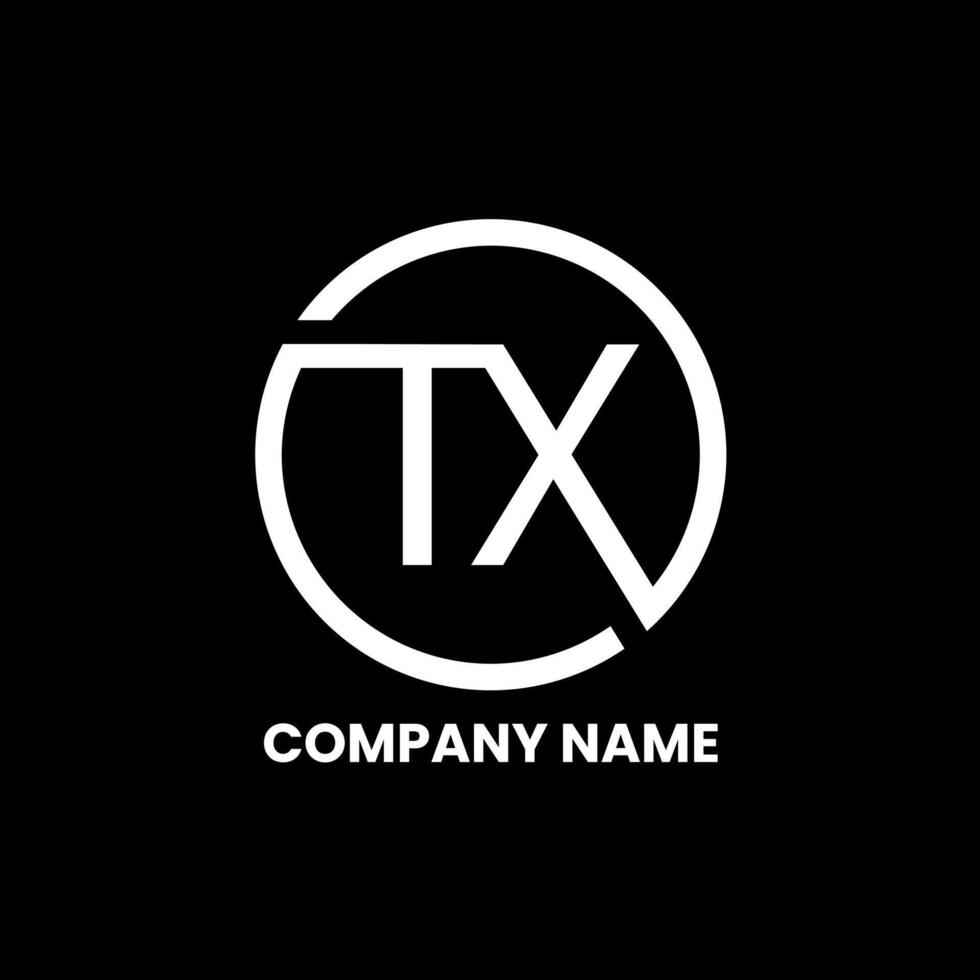 TX circle logo for company vector