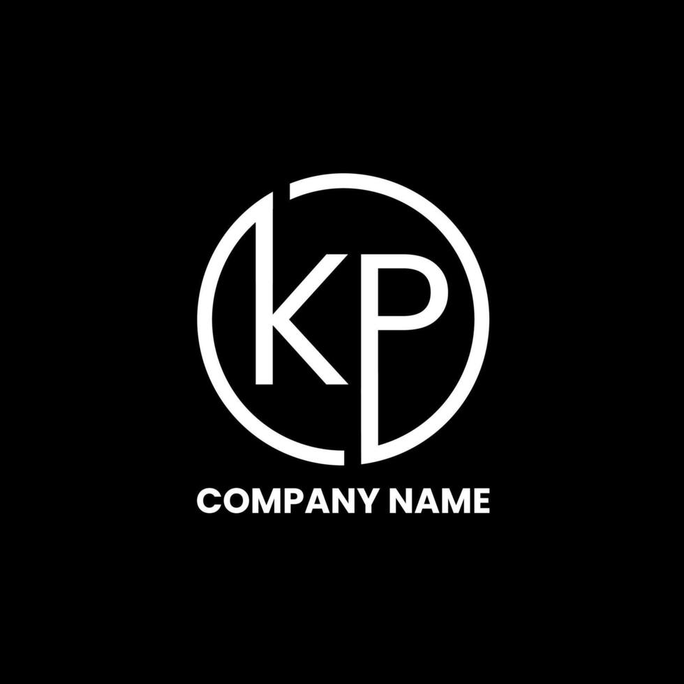 KP circle business logo design vector