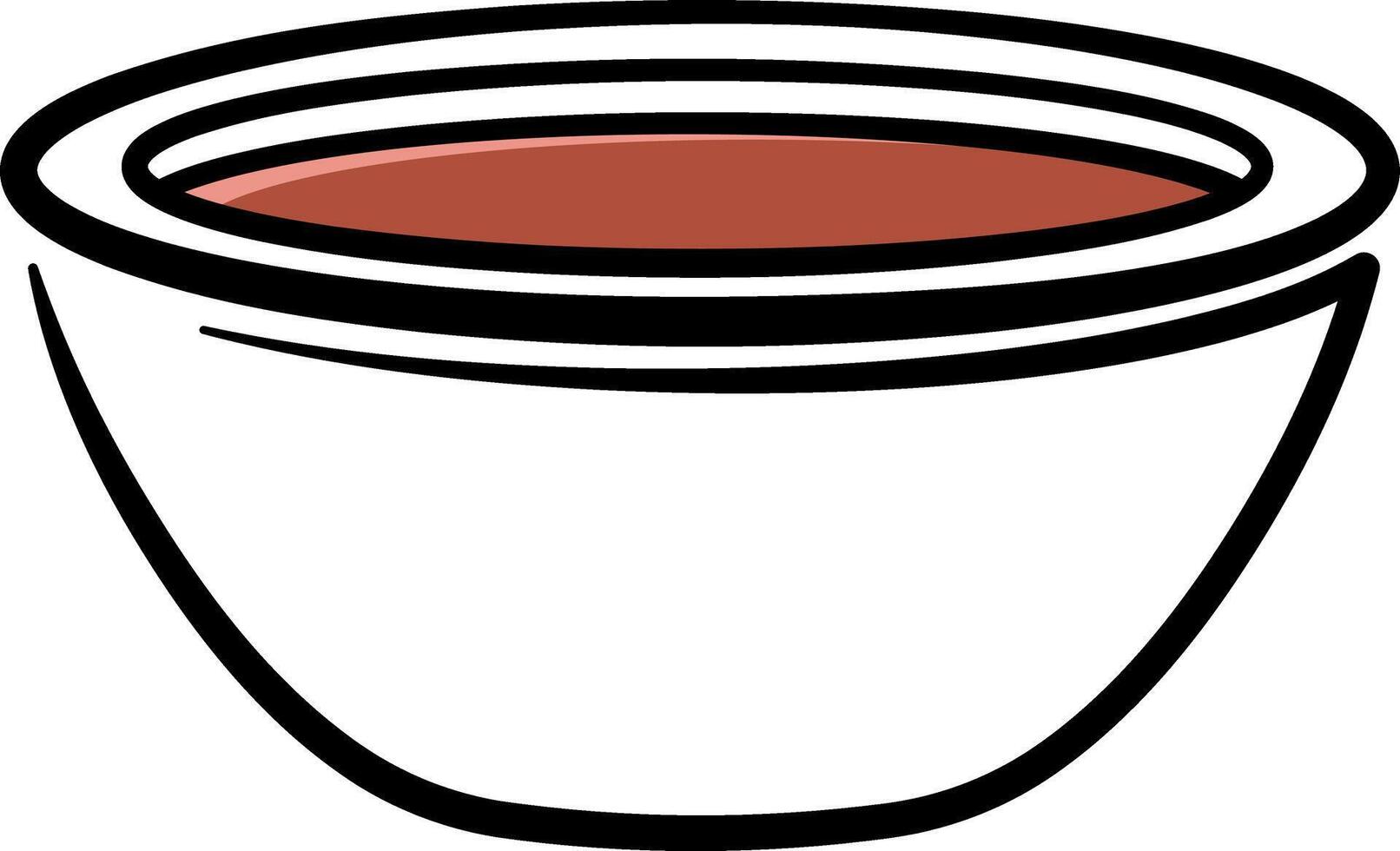 illustration of a bowl of soup without background vector