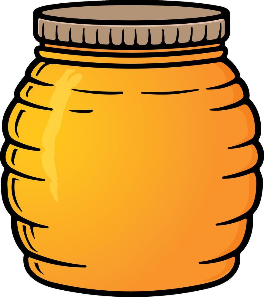 beehive shaped jar or jar with lid vector