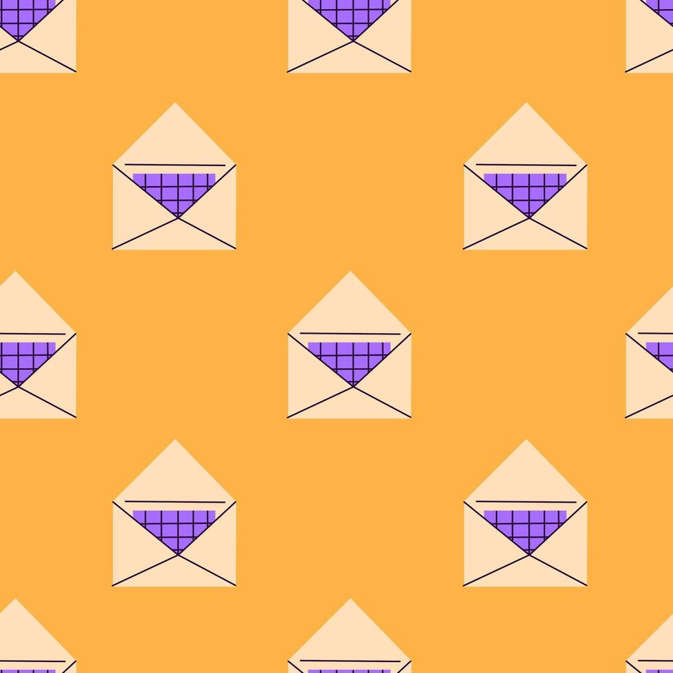 Open Envelope Seamless Pattern vector