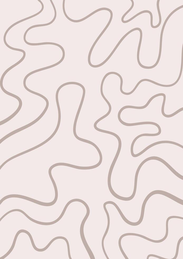Abstract background with a wavy line hand drawn design vector