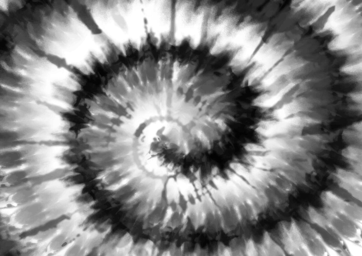 Black and white hand painted tie dye background vector