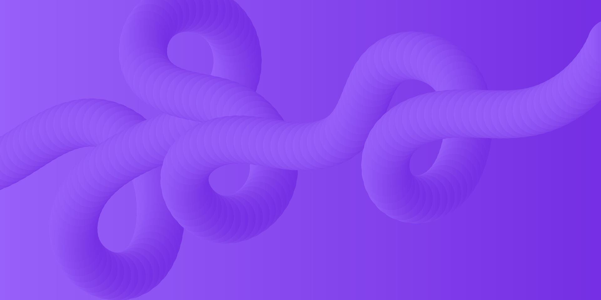 Abstract Purple Fluid 3D Twisted Shapes Background Design vector