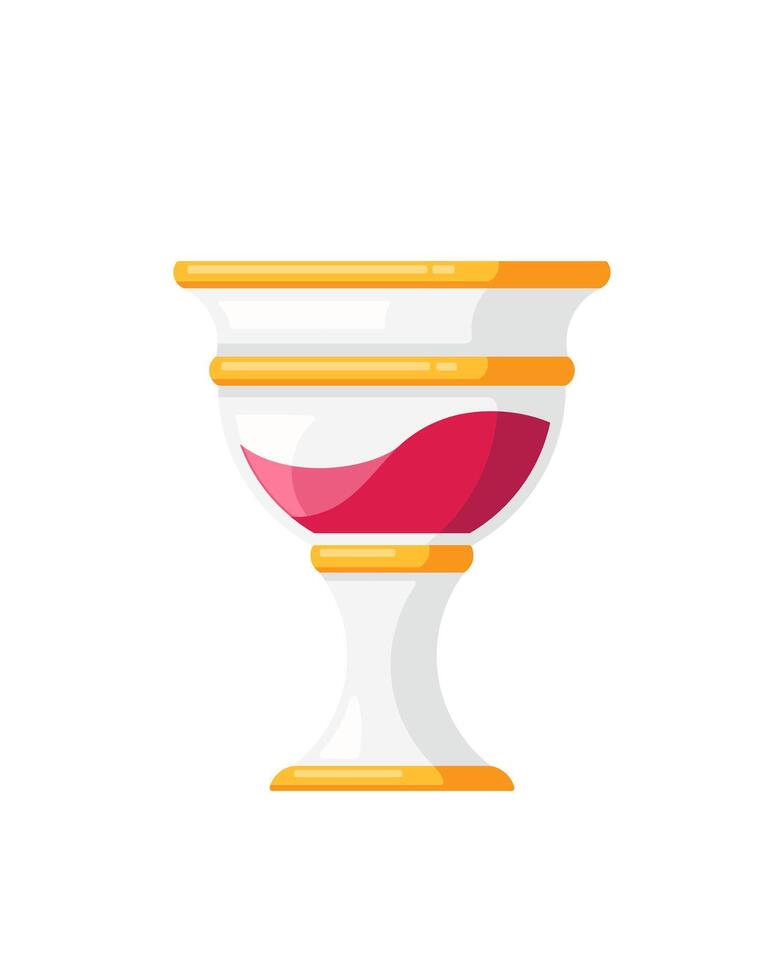 Beautiful wine glass . Flat design illustration vector