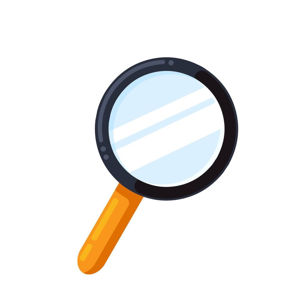 magnifying glass flat design illustration vector