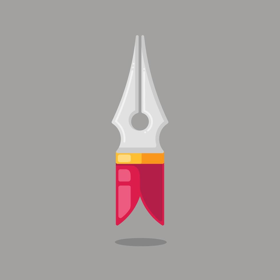 Illustration of pen nib icon. Flat design illustration vector