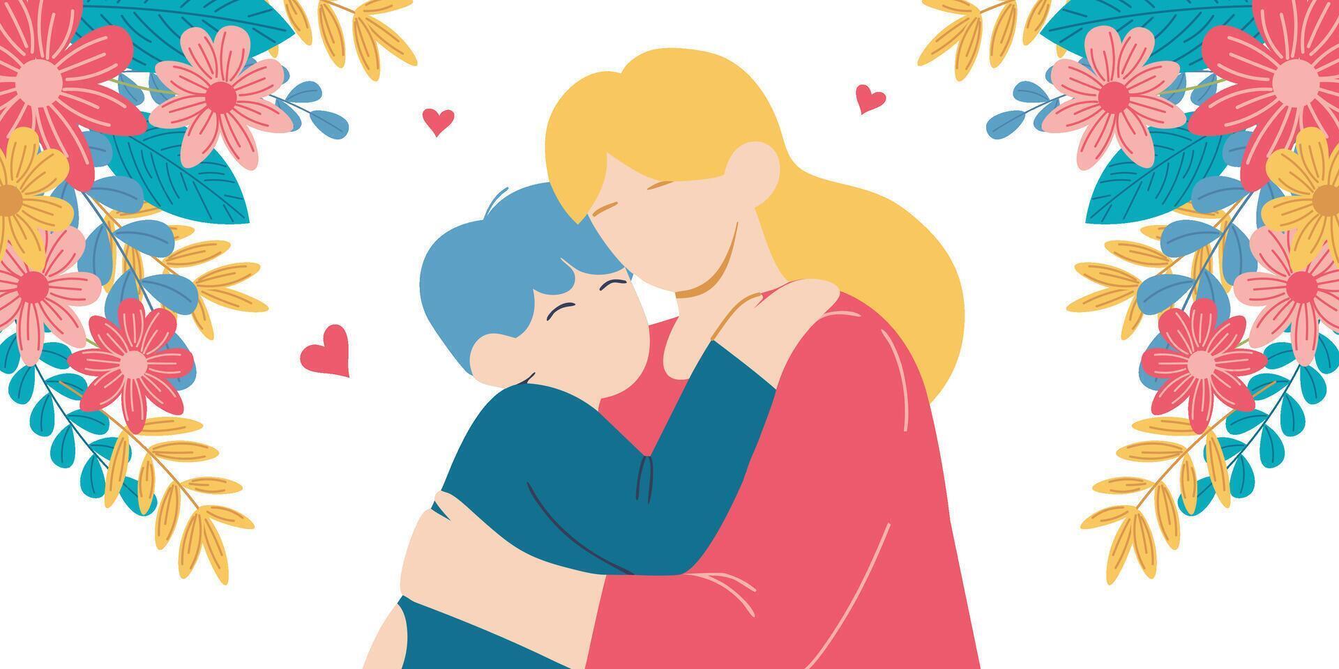 Happy mother's day banner. illustration vector