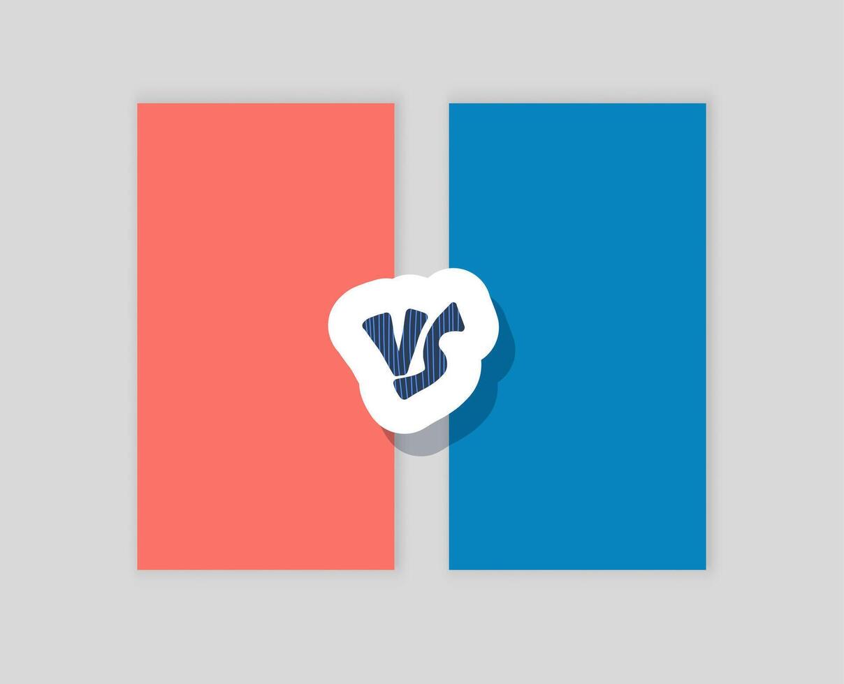 Versus screen illustration. vector