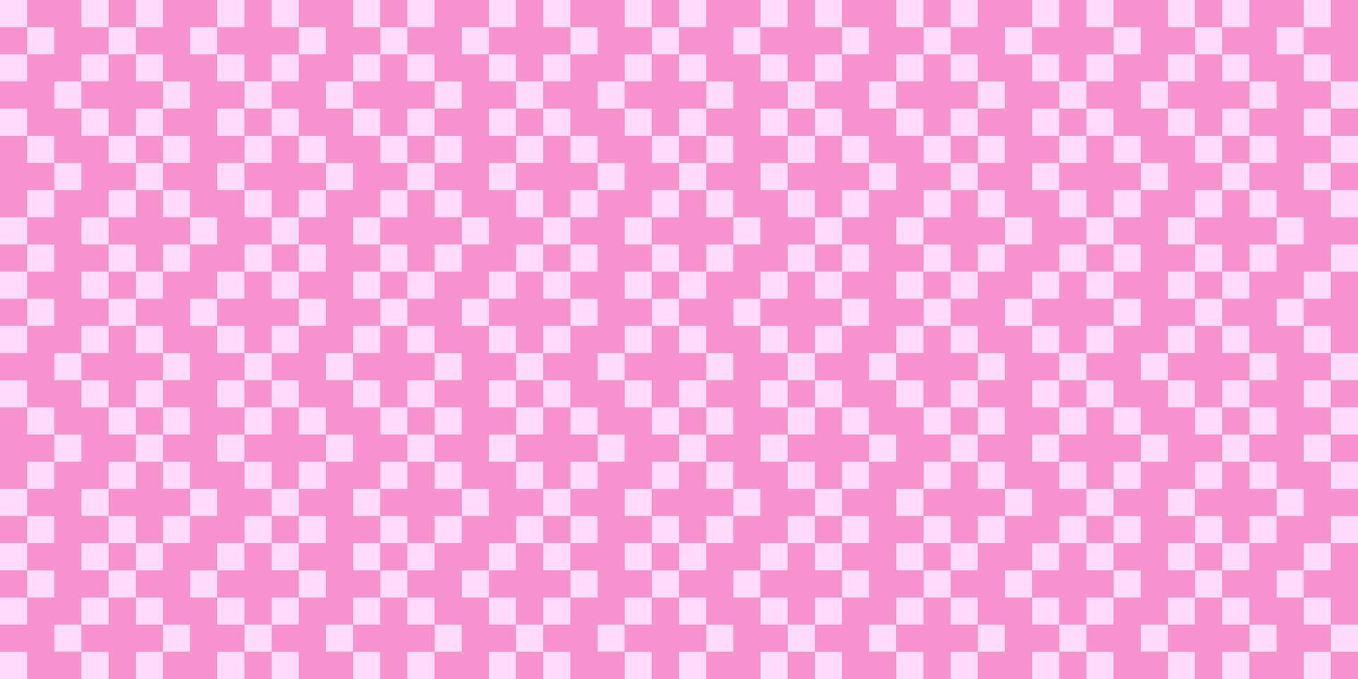 pink geometric square pattern background with decorative checkered design and symmetrical repeating layout vector