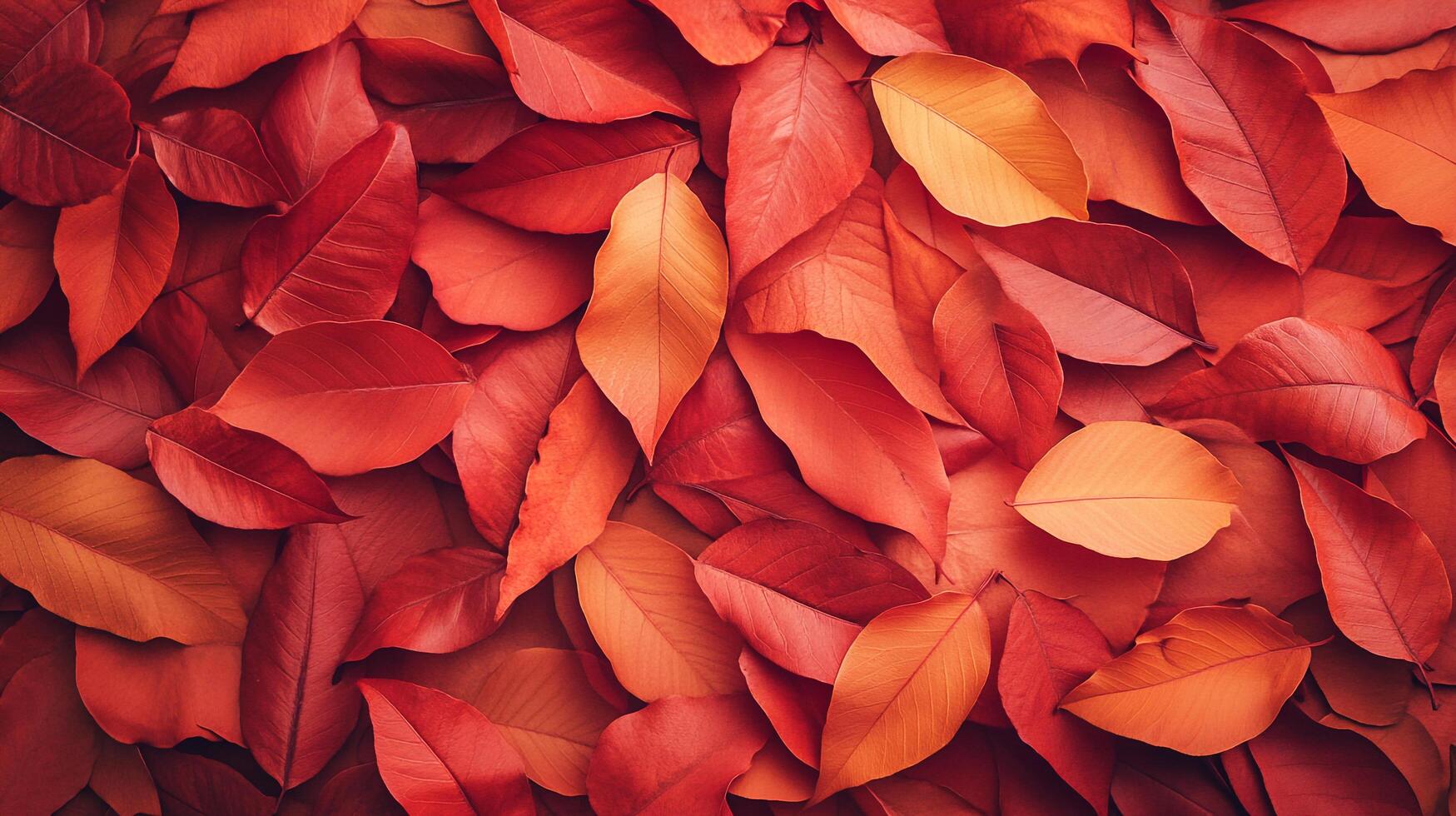Crimson Foliage, A textured expanse of red and orange leaves evokes a sense of autumn's vibrant warmth and natural beauty. photo