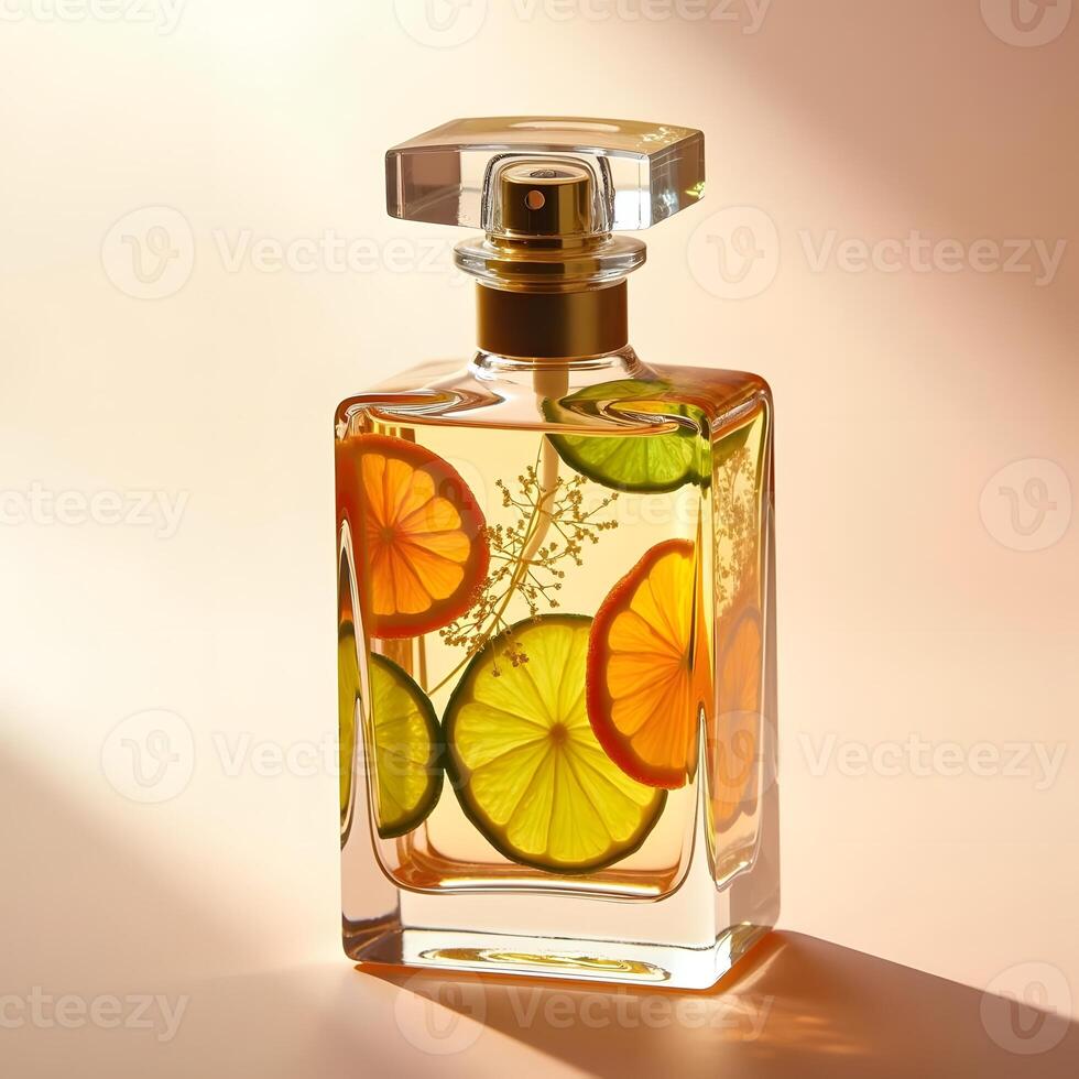 Enchanting Citrus and Rose Perfume with Musk and Woods Blend photo