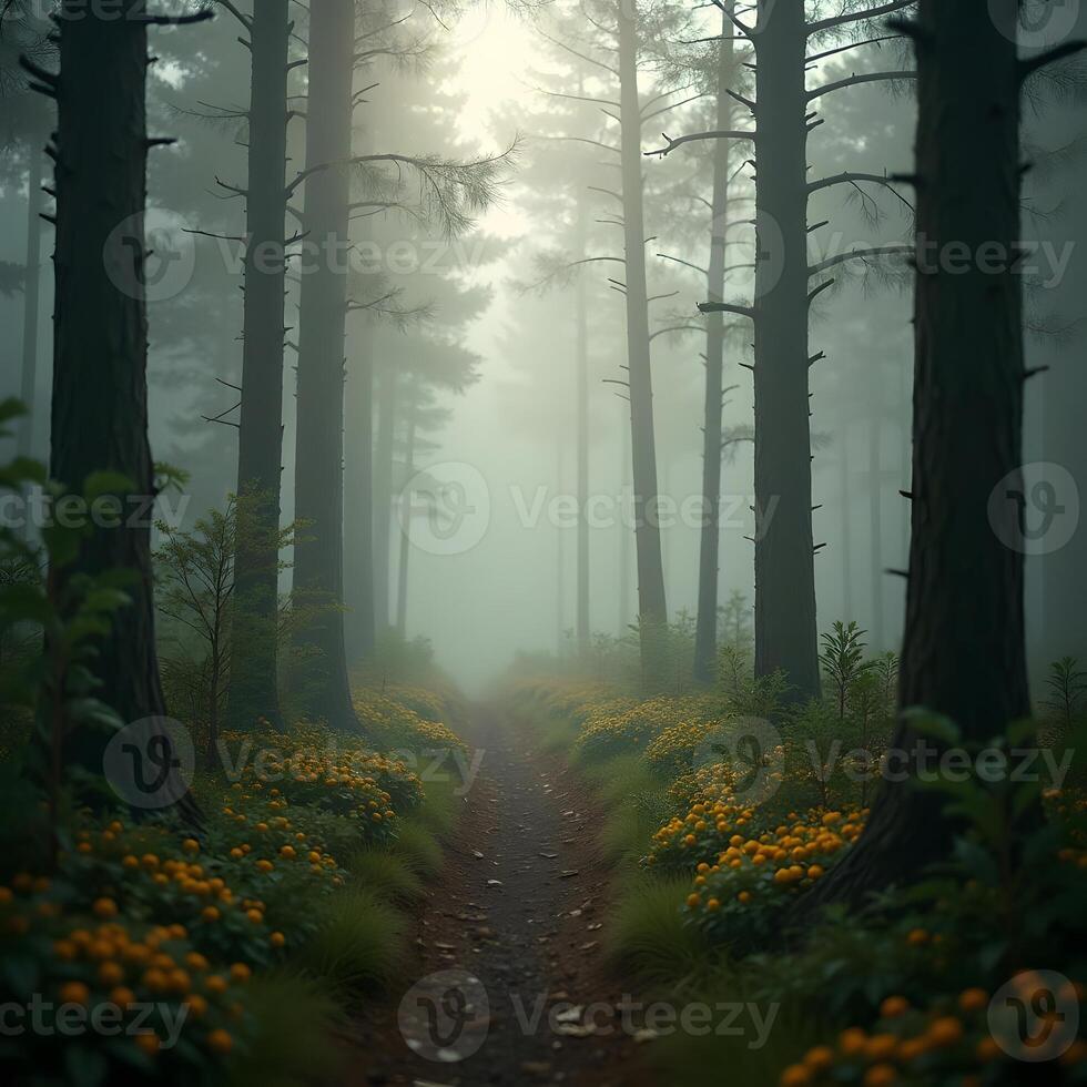 Enchanted Forest Clearing A Symphony of Fruity, Spicy, and Smoky Aromas photo