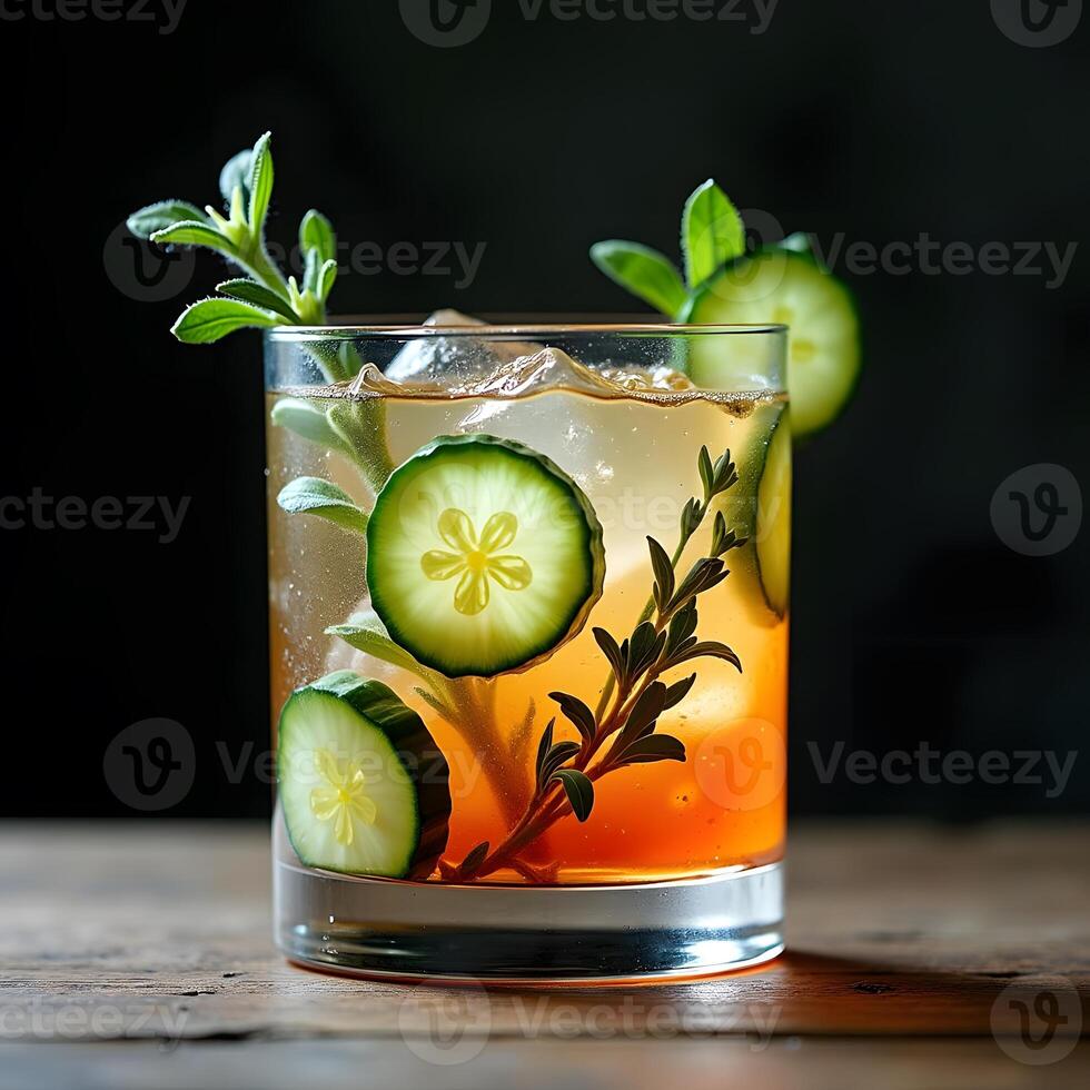 Enchanting Fusion of Cucumber, Tarragon, Orchid, and Maple photo