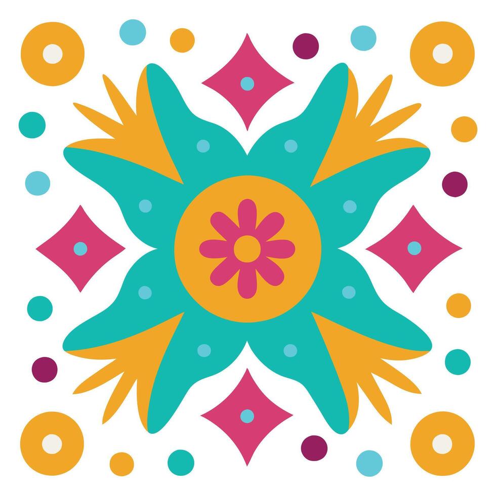 a colorful flower design on a white background vector