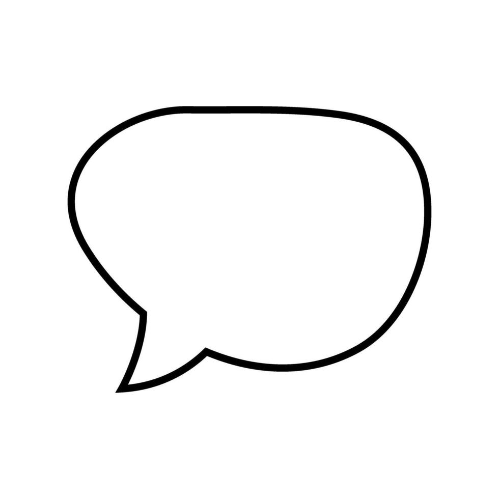 speech bubble icon over white background, line detail style, illustration vector