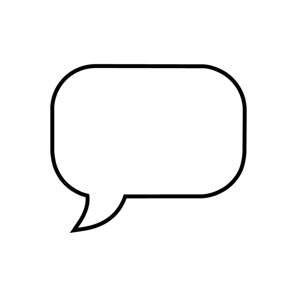 speech bubble icon over white background, line style, illustration sign. vector