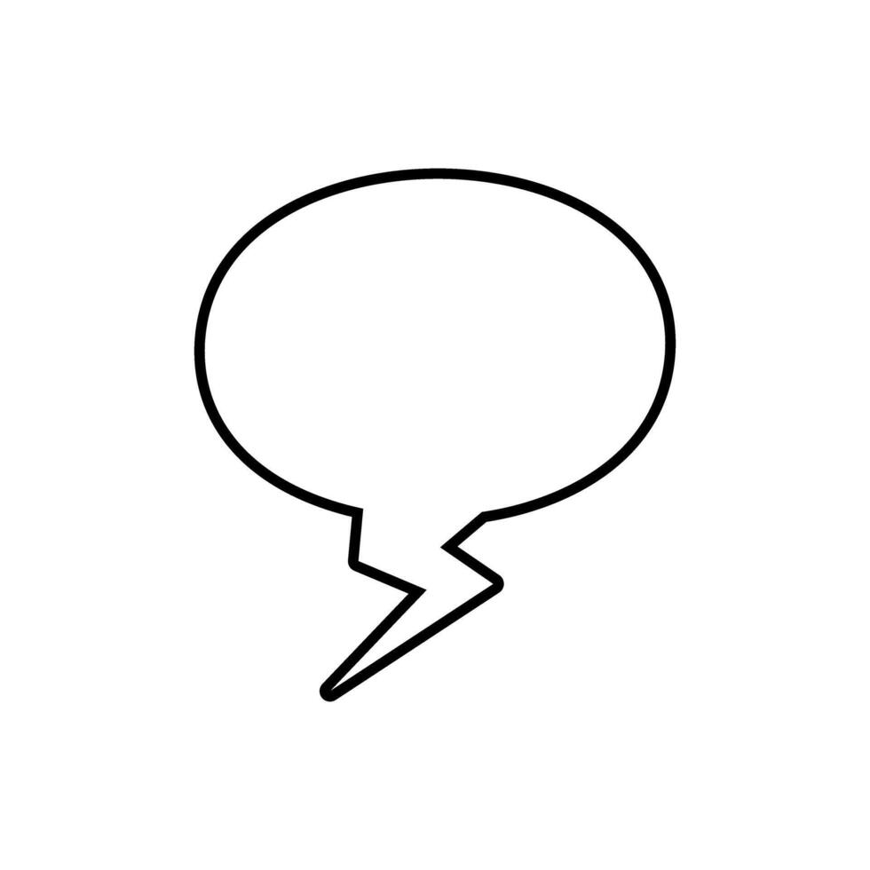 speech bubble icon over white background, sign. illustration symbol. vector