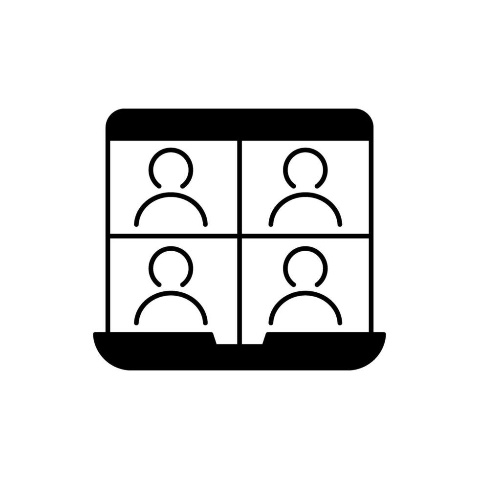 conference icon. concept illustration, flat symbol, glyph sign. vector