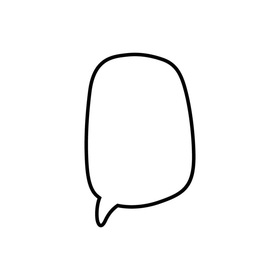 Speech bubble icon. Hand drawn illustration in doodle style. vector