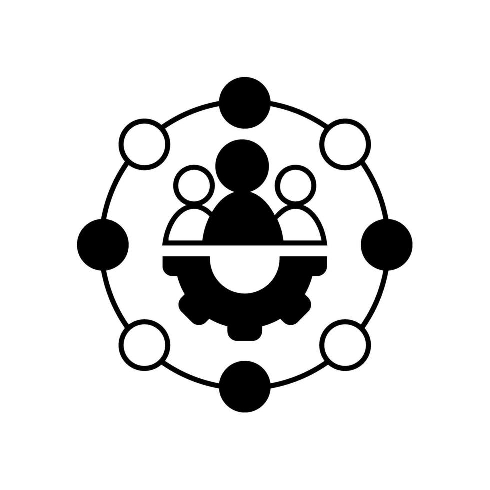 Teamwork icon design on white background. Can be used for web and mobile. vector