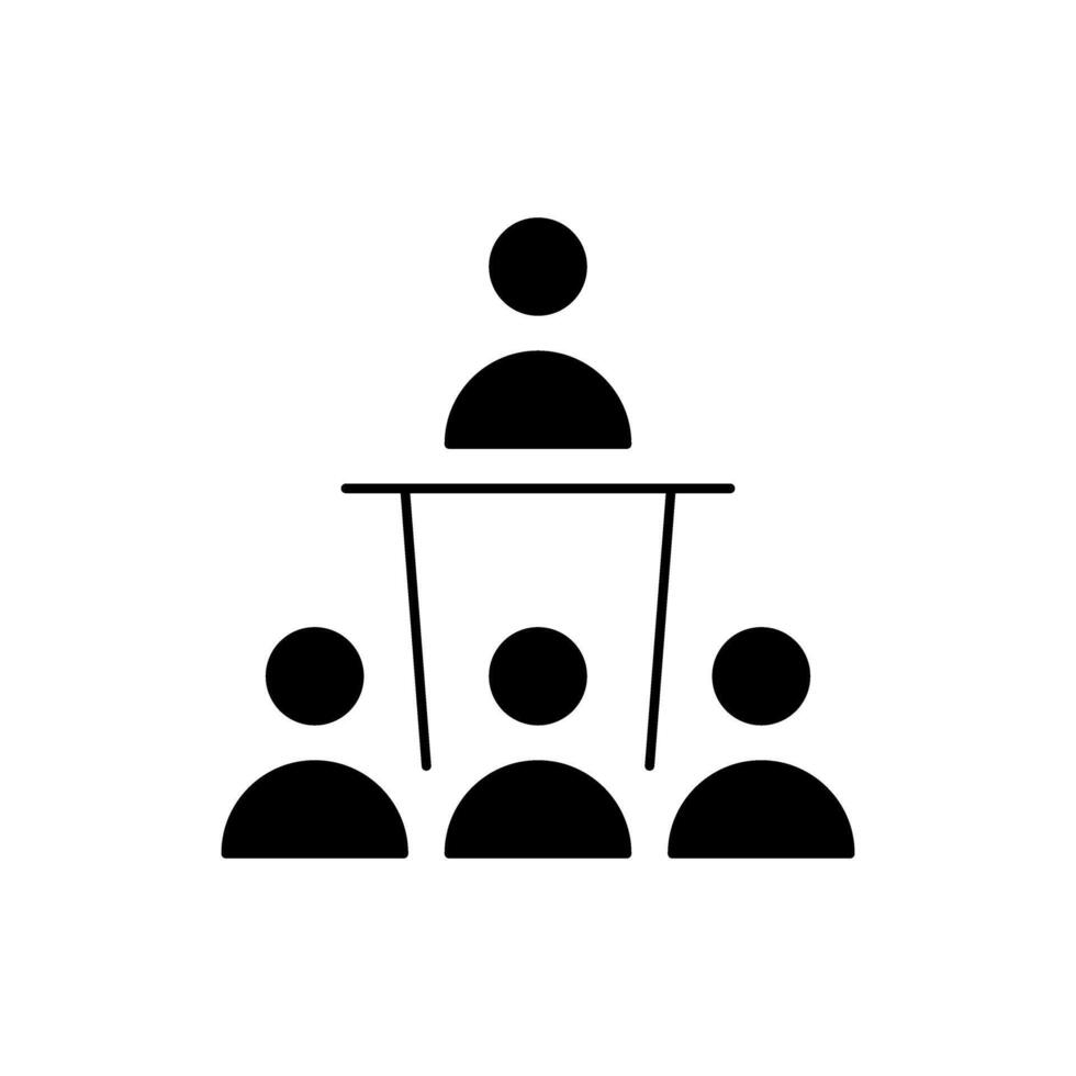 Conference icon design on white background. Can be used for web and mobile vector