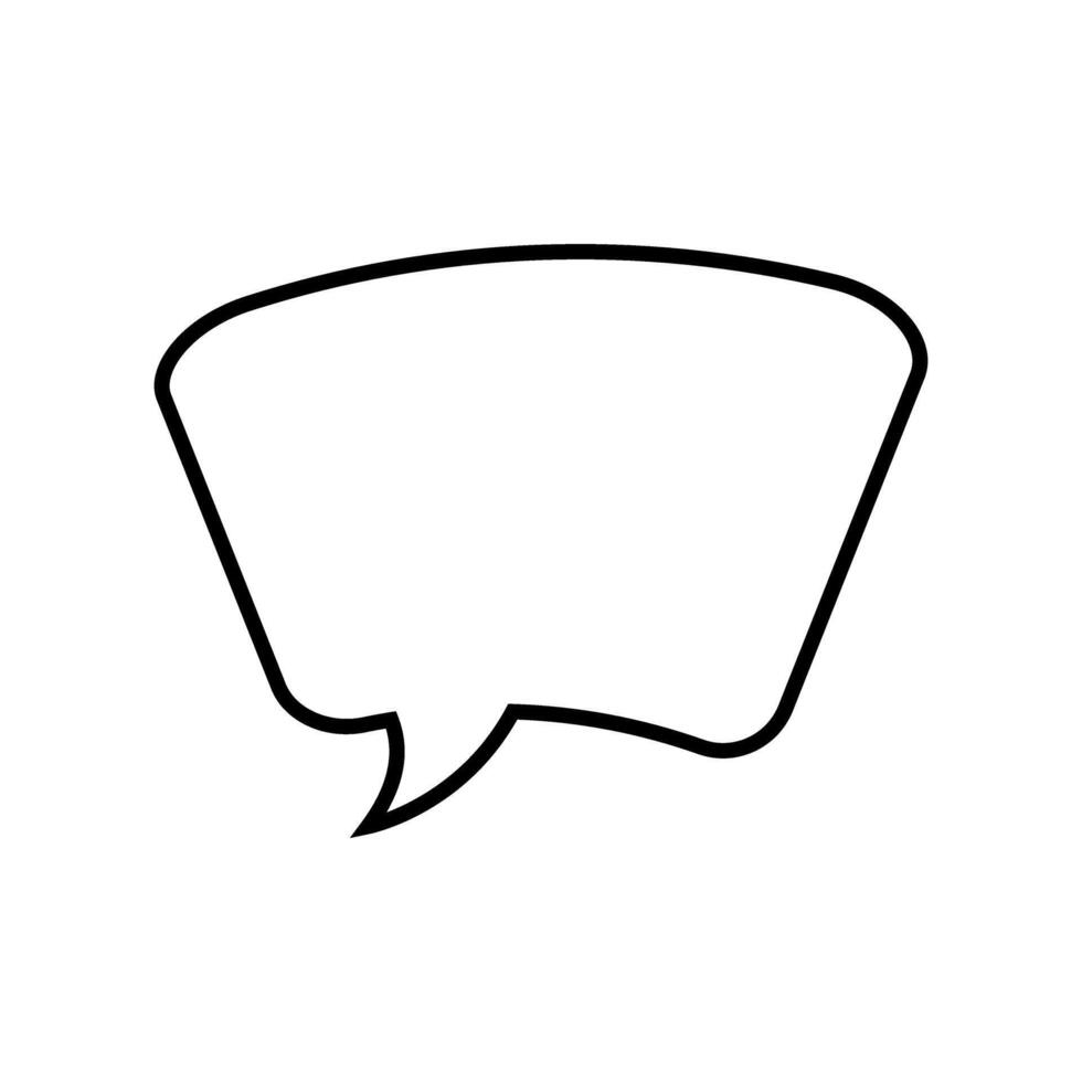 Speech bubble icon illustration in white background, line detail style. vector