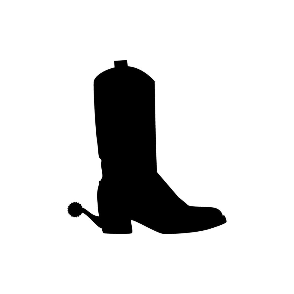cowboy boot silhouette isolated icon design, illustration graphic. vector