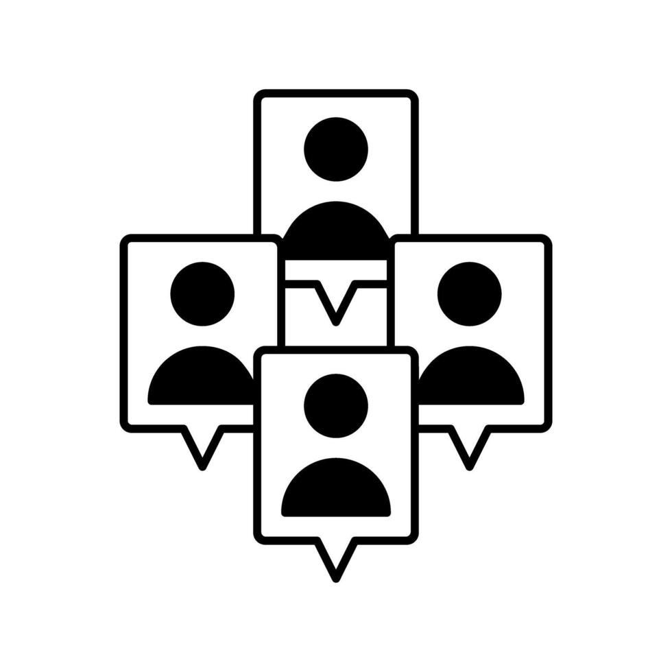Teamwork concept, group of people icon over white background, illustration vector