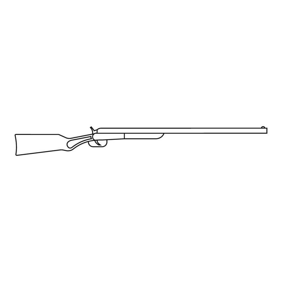 Hunting rifle icon. Outline illustration of hunting rifle icon for web vector