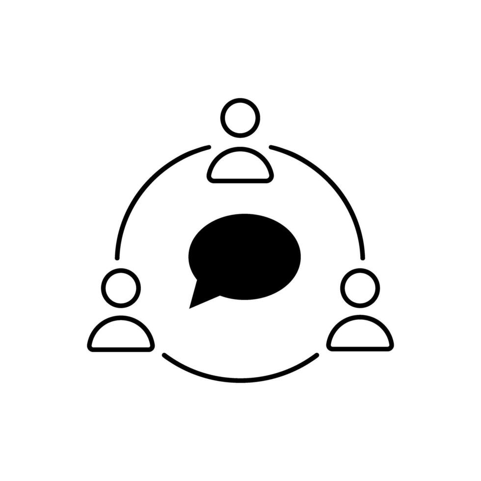 Communication icon design template on white background. Can be used for web and mobile vector