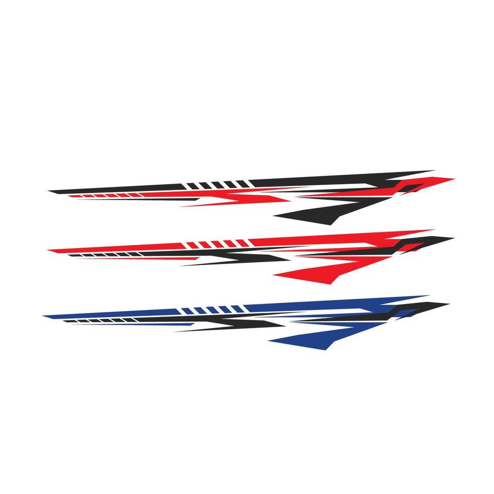 livery sticker design for wrapping racing car and private car bodies vector