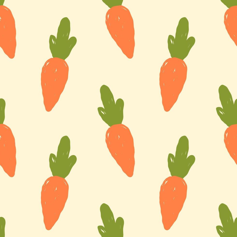 Carrots hand drawn seamless pattern vector